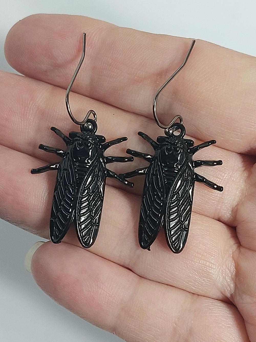 Black Cicada Dangle Earrings - Women Jewelry